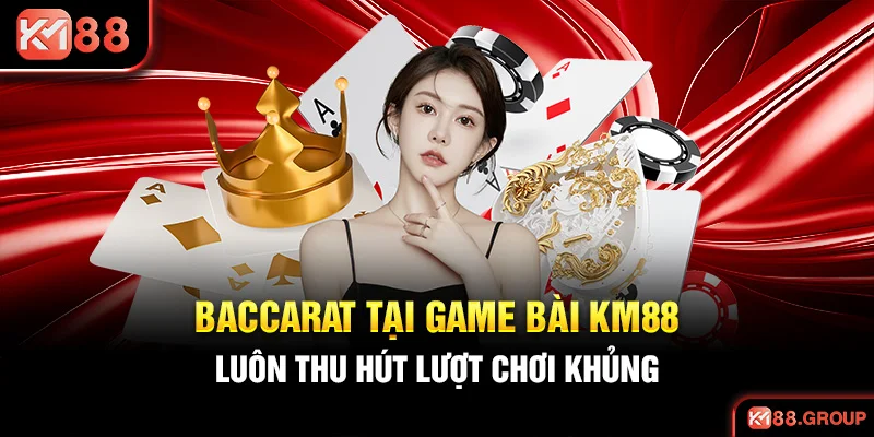 Baccarat tại game bài KM88 luôn thu hút lượt chơi khủng